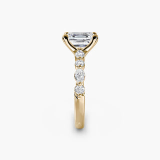 || #metal_yellow gold #diamond shape_emerald