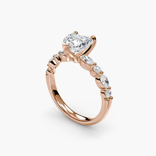 || #metal_rose gold #diamond shape_heart
