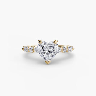 || #metal_yellow gold #diamond shape_heart