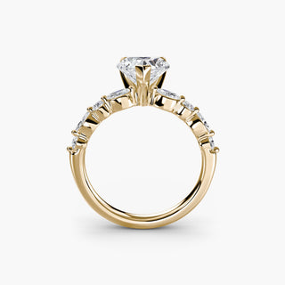 || #metal_yellow gold #diamond shape_heart