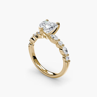 || #metal_yellow gold #diamond shape_heart