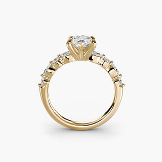 || #metal_yellow gold #diamond shape_marquise
