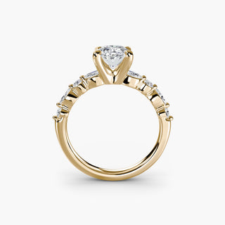 || #metal_yellow gold #diamond shape_oval