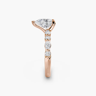 || #metal_rose gold #diamond shape_pear