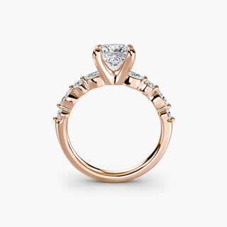 || #metal_rose gold #diamond shape_princess