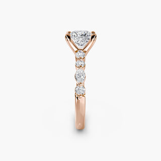 || #metal_rose gold #diamond shape_princess