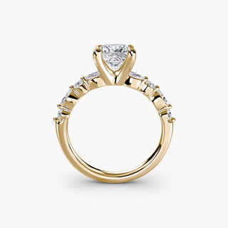 || #metal_yellow gold #diamond shape_princess