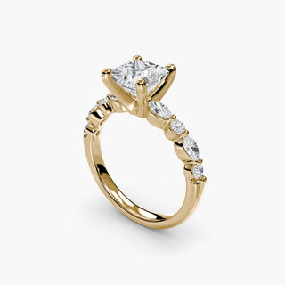|| #metal_yellow gold #diamond shape_princess
