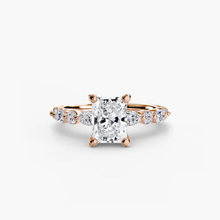 || #metal_rose gold #diamond shape_radiant