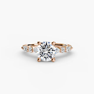 || #metal_rose gold #diamond shape_round