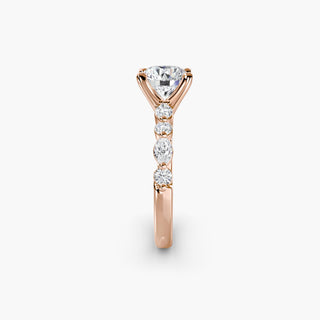 || #metal_rose gold #diamond shape_round