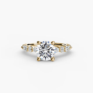 || #metal_yellow gold #diamond shape_round