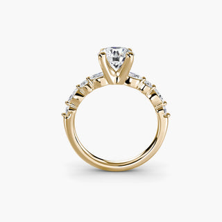 || #metal_yellow gold #diamond shape_round
