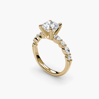 || #metal_yellow gold #diamond shape_round