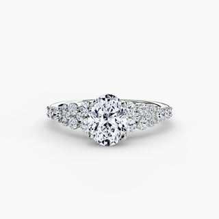 Oval Celestial Cluster Engagement Ring
