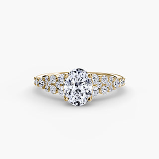 Oval Celestial Cluster Engagement Ring