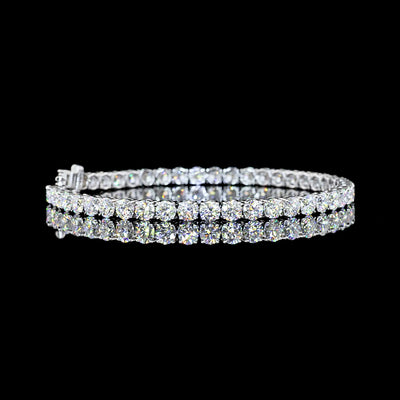 10ctw lab grown diamond round tennis bracelet